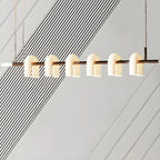 Suspension LED géométrique moderne à 6 lumières pour îlot de cuisine
