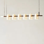 Suspension LED géométrique moderne à 6 lumières pour îlot de cuisine