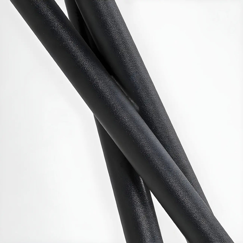 Lampadaire moderne trépied LED noir avec abat-jour cylindrique