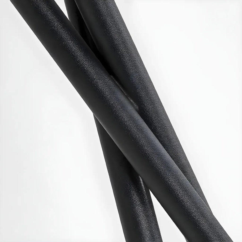 Lampadaire moderne trépied LED noir avec abat-jour cylindrique