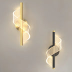 Applique murale LED spirale élégante et à intensité variable pour l'éclairage de la chambre