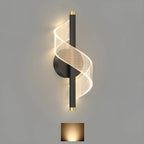 Applique murale LED spirale élégante et à intensité variable pour l'éclairage de la chambre