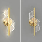 Applique murale LED spirale élégante et à intensité variable pour l'éclairage de la chambre