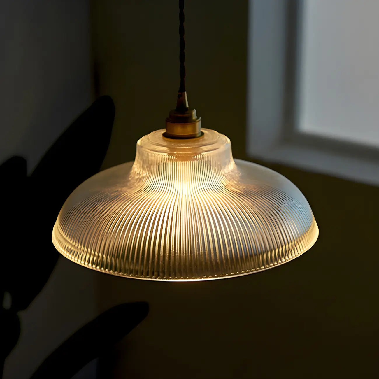 Suspension moderne à 2 lumières avec dôme en verre doré pour îlot de cuisine