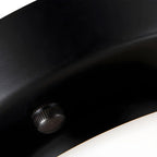 Plafonnier semi-encastré cylindrique minimaliste en verre noir