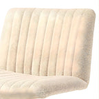 Chaise d'appoint pivotante réglable en cuir crème moderne