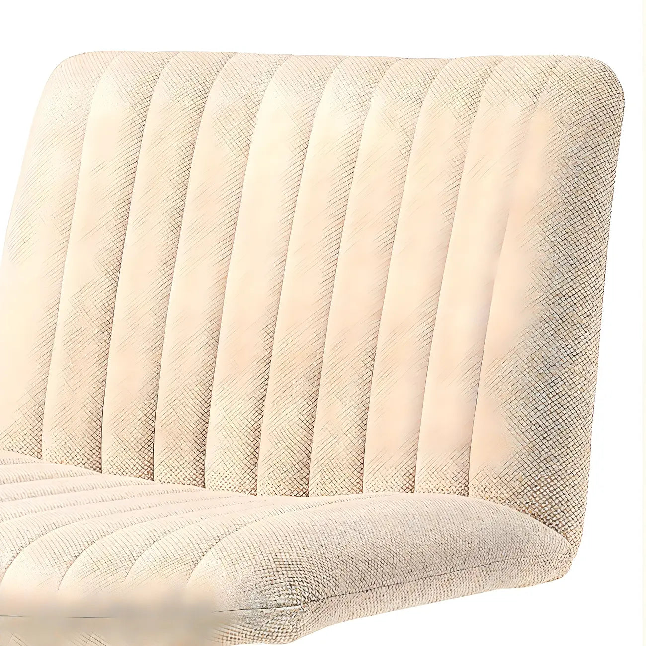 Chaise d'appoint pivotante réglable en cuir crème moderne