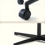 Chaise d'appoint pivotante réglable en cuir crème moderne