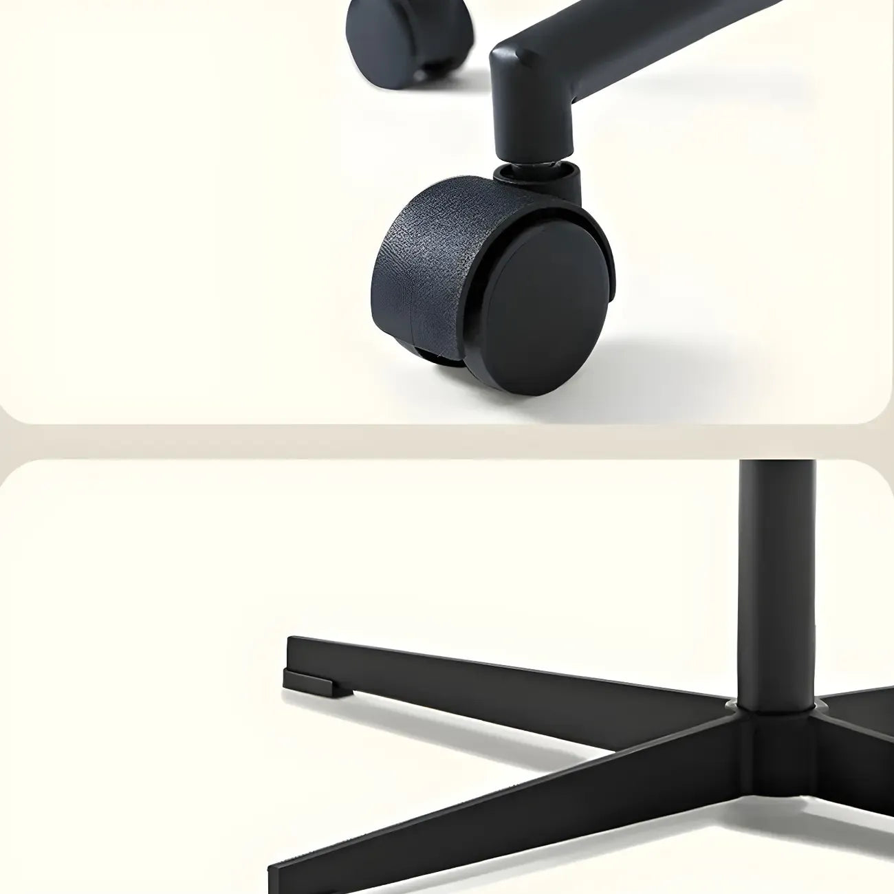 Chaise d'appoint pivotante réglable en cuir crème moderne