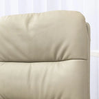 Fauteuils de bureau pivotants en cuir blanc avec verrouillage d'inclinaison