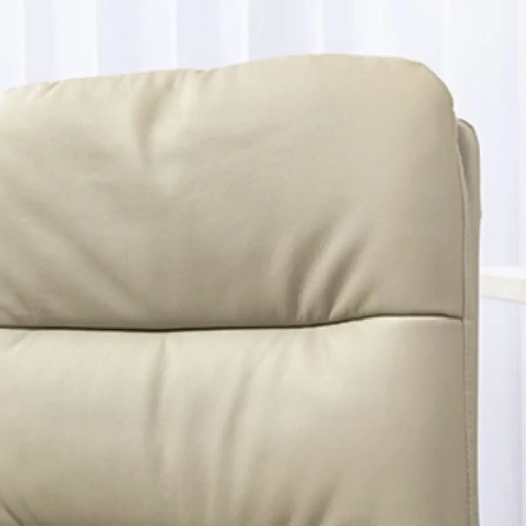 Fauteuils de bureau pivotants en cuir blanc avec verrouillage d'inclinaison