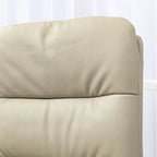 Fauteuils de bureau pivotants en cuir blanc avec verrouillage d'inclinaison