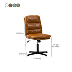 Fauteuils de bureau pivotants en cuir blanc avec verrouillage d'inclinaison