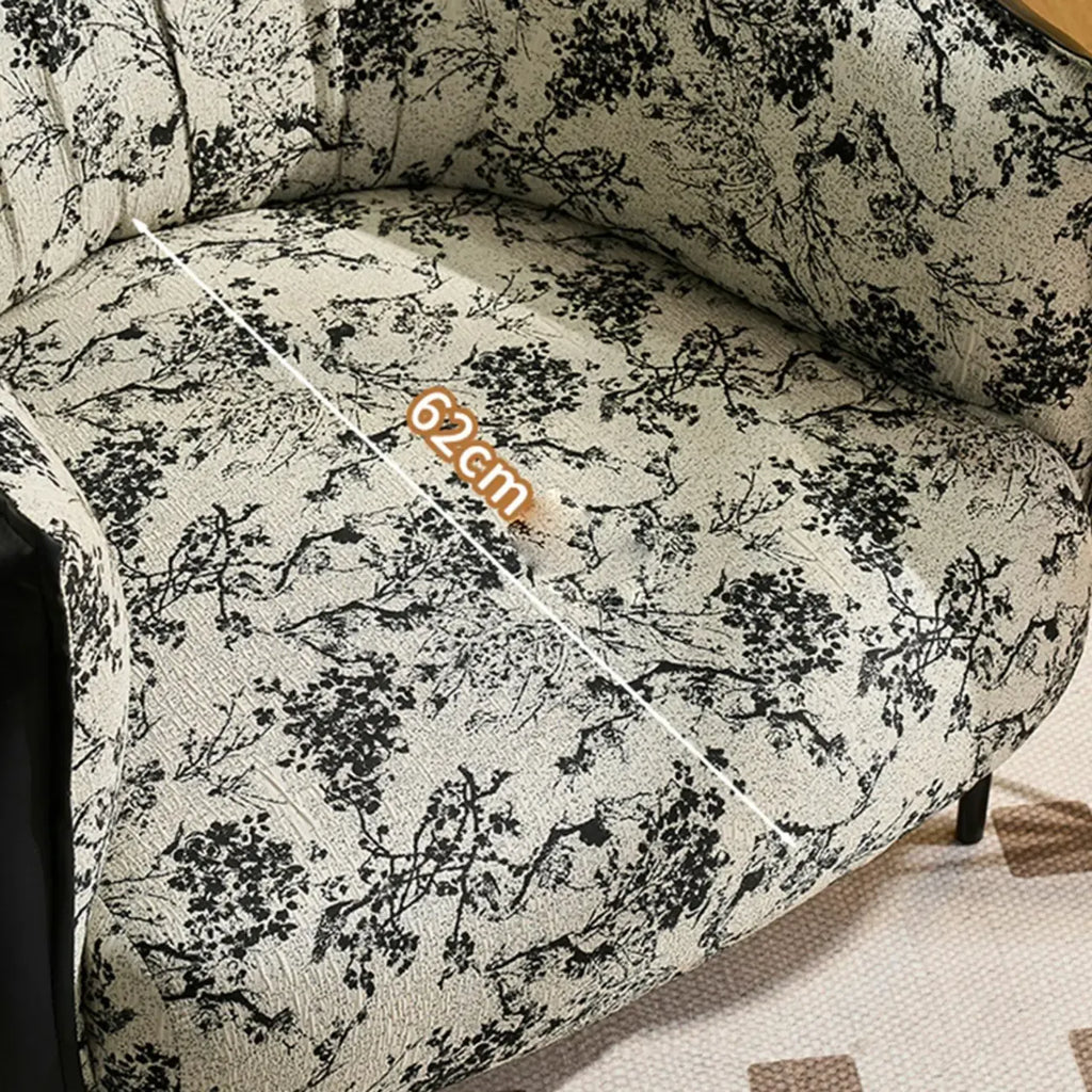 Fauteuil d'appoint moderne surdimensionné en cuir, style tonneau, pour salon