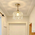 Plafonnier semi-encastré LED en cristal exquis pour intérieur