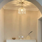 Plafonnier semi-encastré LED en cristal exquis pour intérieur