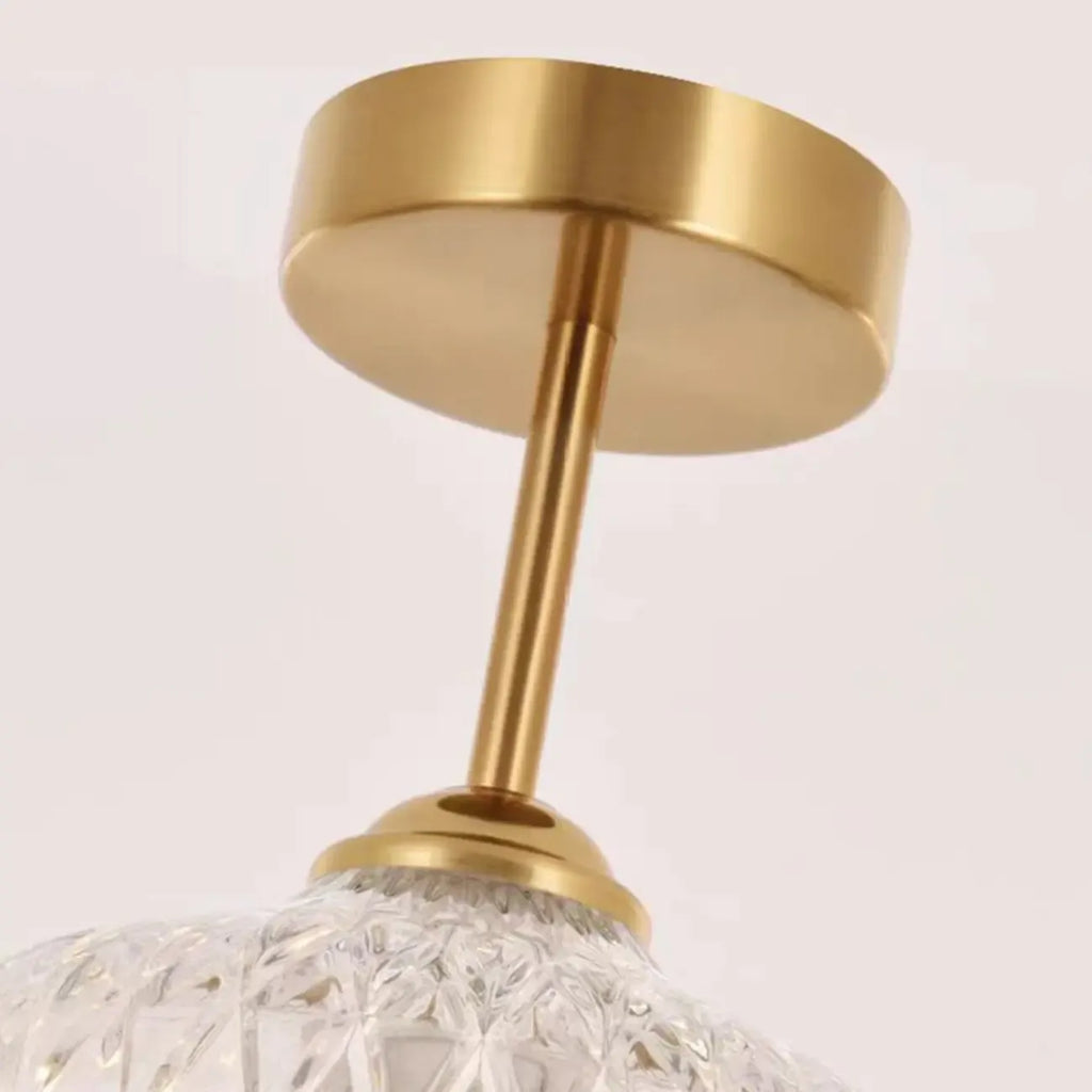 Plafonnier semi-encastré LED en cristal exquis pour intérieur