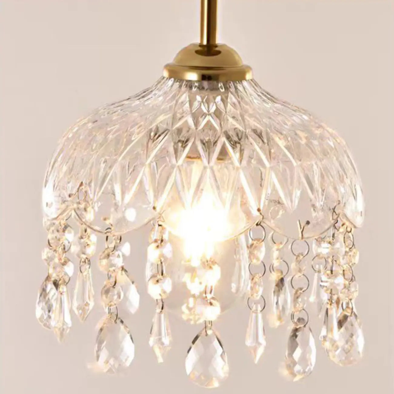 Plafonnier semi-encastré LED en cristal exquis pour intérieur