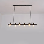 Suspension îlot en métal de style industriel, réglable, pour cuisine.