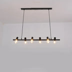 Suspension îlot en métal de style industriel, réglable, pour cuisine.