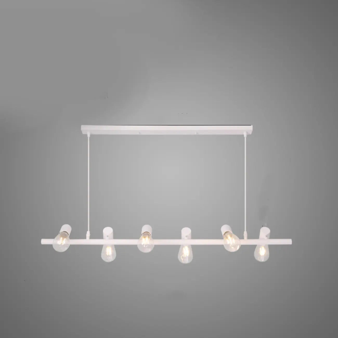 Suspension îlot en métal de style industriel, réglable, pour cuisine.