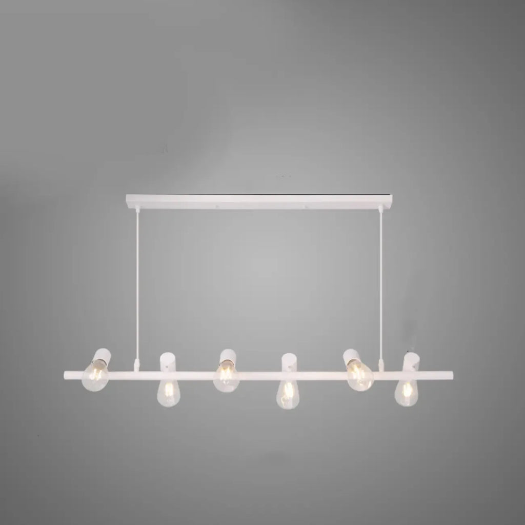 Suspension îlot en métal de style industriel, réglable, pour cuisine.