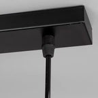 Suspension îlot en métal de style industriel, réglable, pour cuisine.