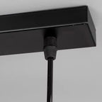 Suspension îlot en métal de style industriel, réglable, pour cuisine.