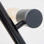 Suspension îlot en métal de style industriel, réglable, pour cuisine.