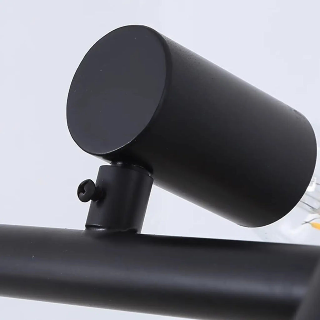 Suspension îlot en métal de style industriel, réglable, pour cuisine.