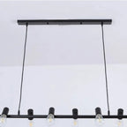 Suspension îlot en métal de style industriel, réglable, pour cuisine.