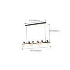 Suspension îlot en métal de style industriel, réglable, pour cuisine.