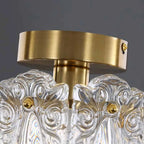 Plafonnier cylindrique semi-encastré moderne pour la décoration d'entrée