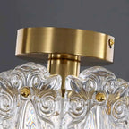 Plafonnier cylindrique semi-encastré moderne pour la décoration d'entrée