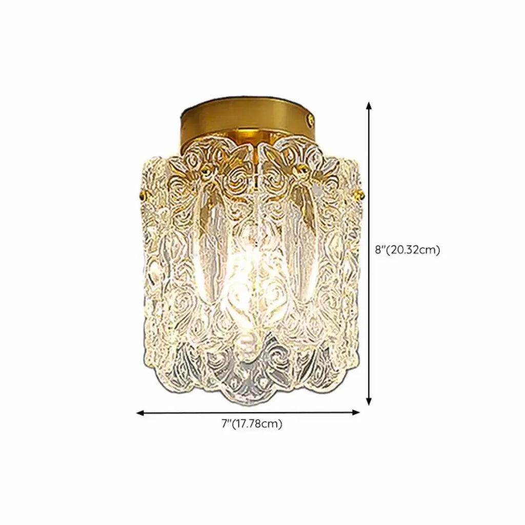 Plafonnier cylindrique semi-encastré moderne pour la décoration d'entrée