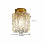 Plafonnier cylindrique semi-encastré moderne pour la décoration d'entrée