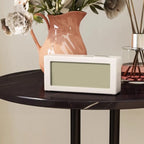 Table d'appoint ronde en métal noir brillant pour salon