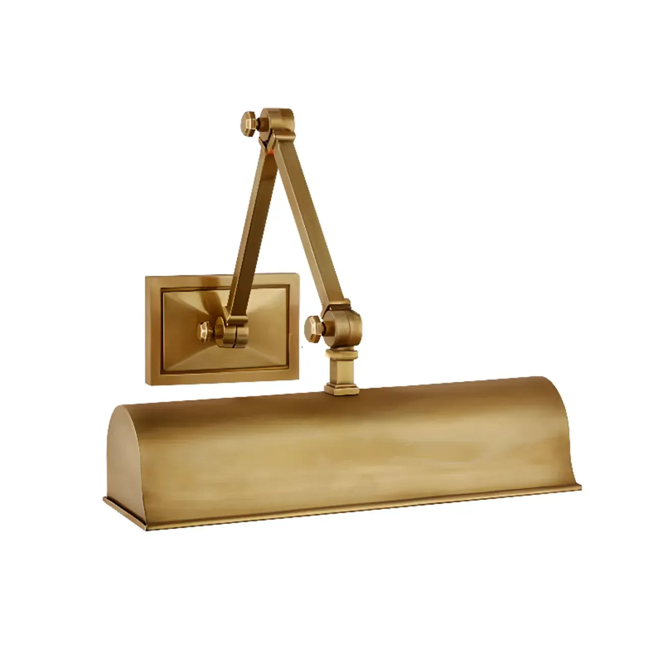 Applique murale à bras articulé en métal à 2 lumières avec abat-jour long