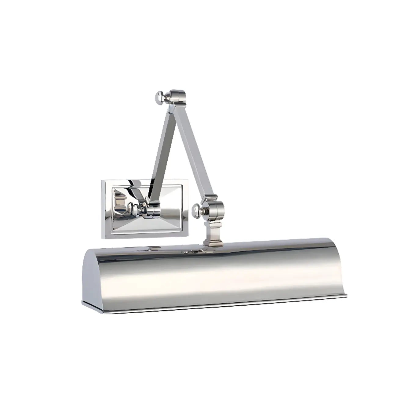 Applique murale à bras articulé en métal à 2 lumières avec abat-jour long