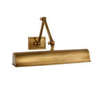 Applique murale à bras articulé en métal à 2 lumières avec abat-jour long