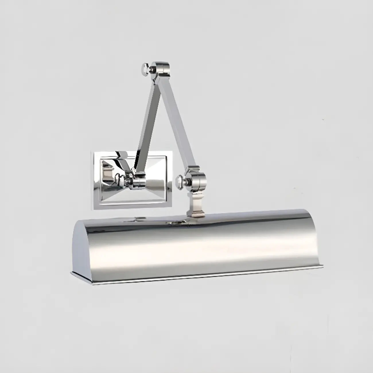 Applique murale à bras articulé en métal à 2 lumières avec abat-jour long