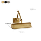 Applique murale à bras articulé en métal à 2 lumières avec abat-jour long