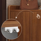 Meuble à chaussures vertical moderne en bois blanc pour entrée