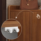 Meuble à chaussures vertical moderne en bois blanc pour entrée