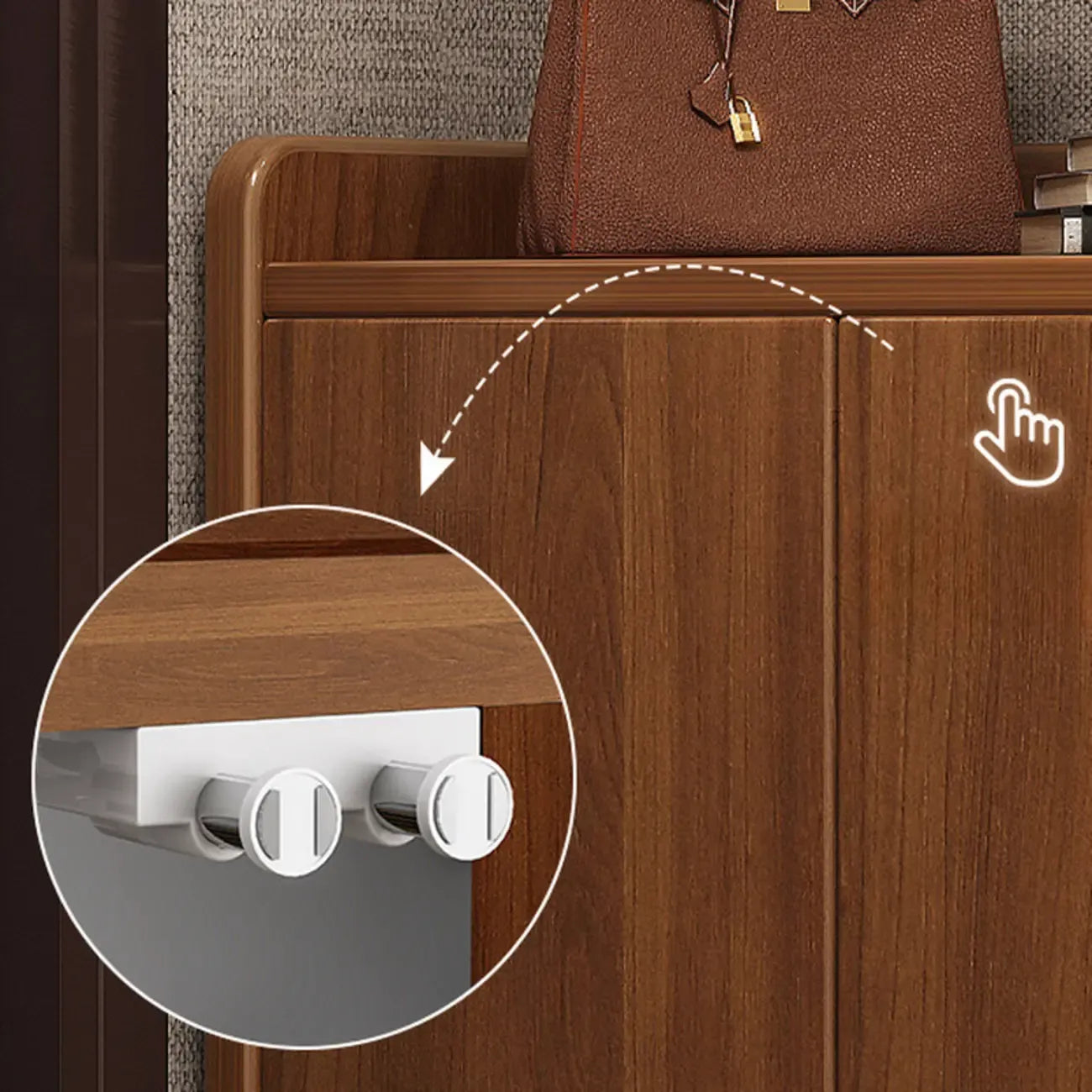 Meuble à chaussures vertical moderne en bois blanc pour entrée