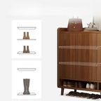 Meuble à chaussures vertical moderne en bois blanc pour entrée