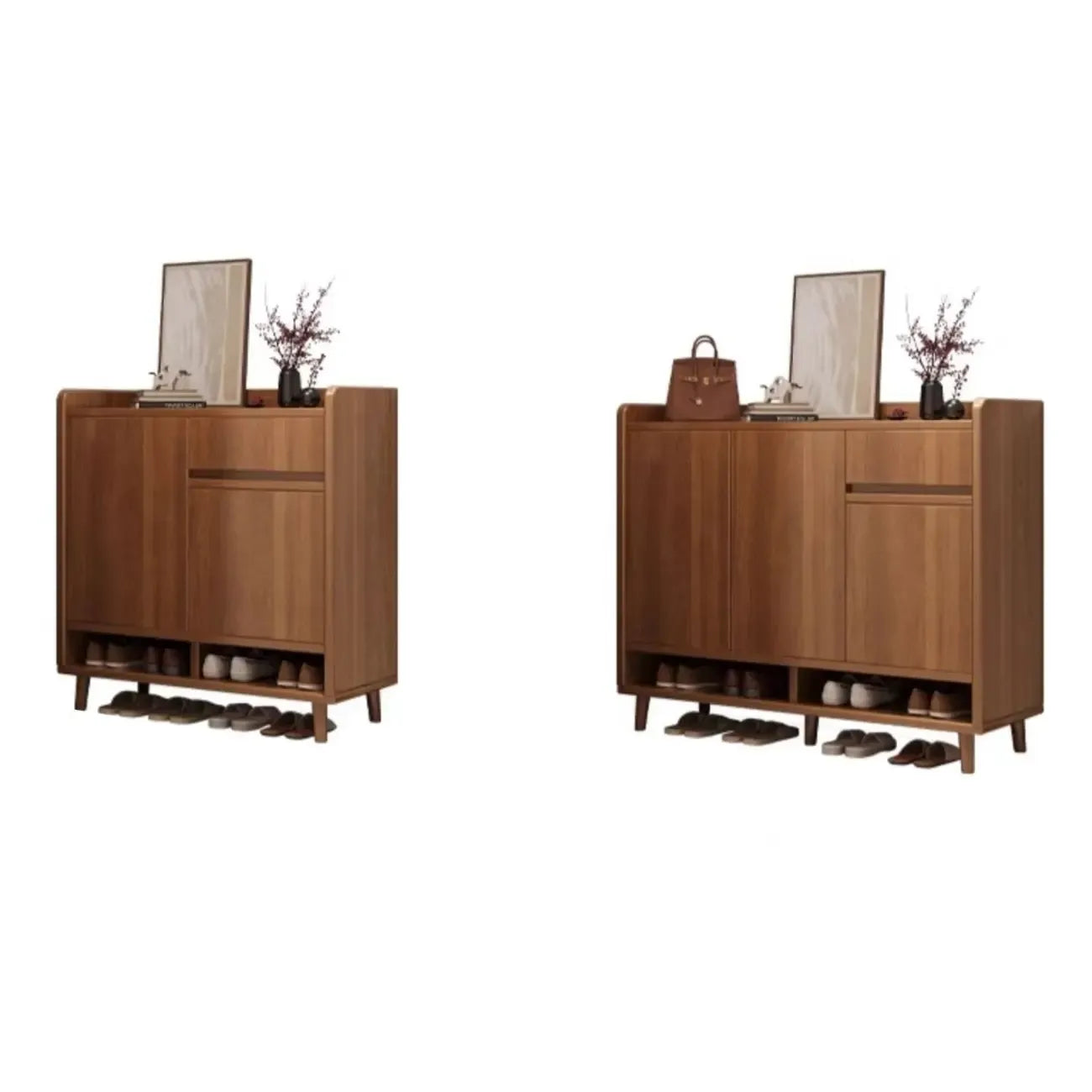 Meuble à chaussures vertical moderne en bois blanc pour entrée