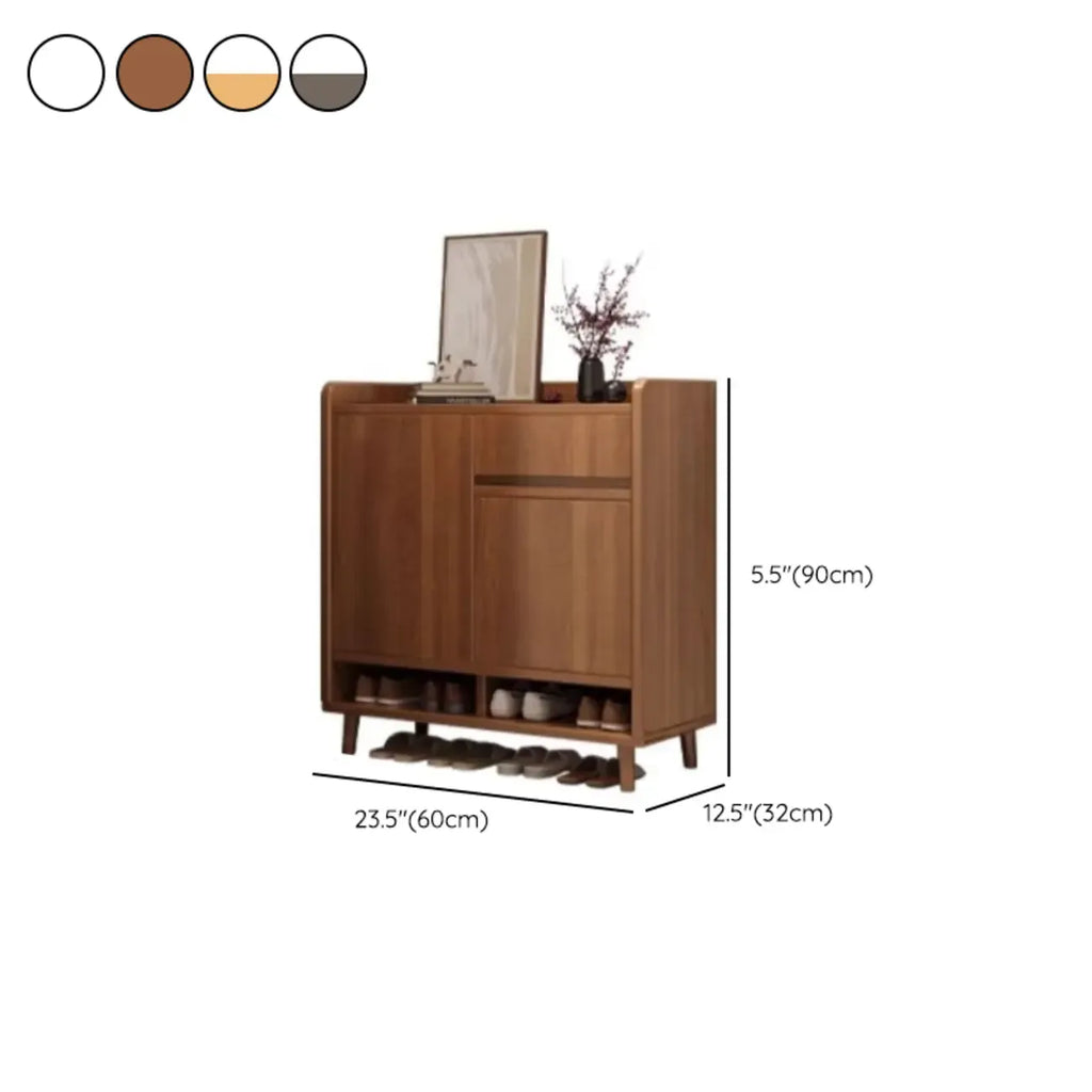 Meuble à chaussures vertical moderne en bois blanc pour entrée