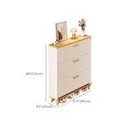 Meuble à chaussures étroit naturel avec portes