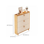 Meuble à chaussures étroit naturel avec portes